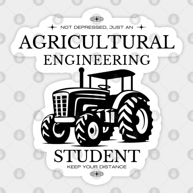 Agricultural Engineering - White Version - Engineers Sticker by Millusti